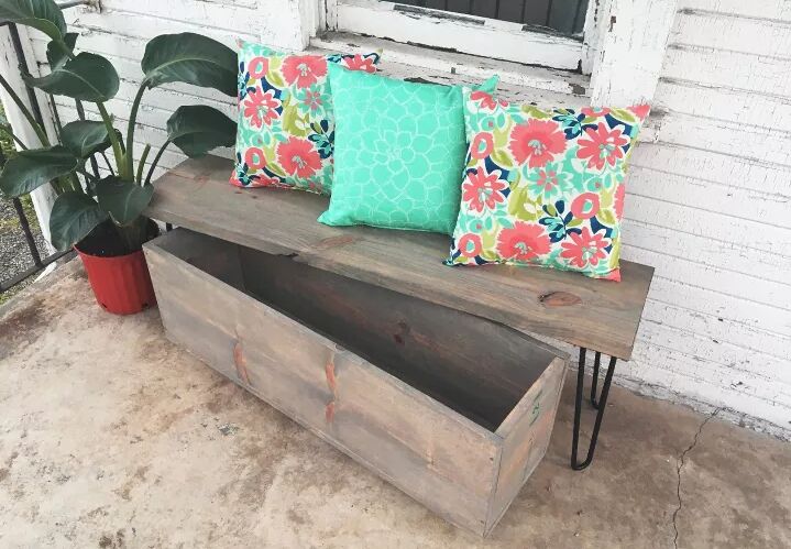 how to wash throw pillows without removable covers, Throw pillows on an outdoor bench