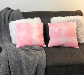 how to wash throw pillows without removable covers, Dyed and faux fur pillows