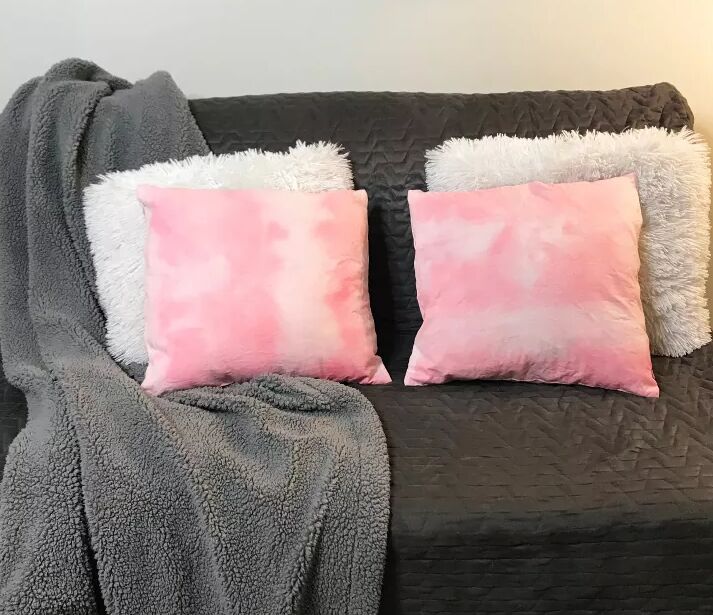 how to wash throw pillows without removable covers, Dyed and faux fur pillows