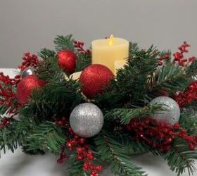 How to Craft a Christmas Candle Wreath Centerpiece on a Budget