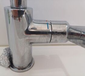 How to remove hard water stains from faucet