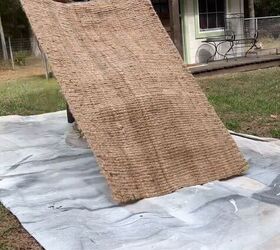 How to Do a DIY Plaid Rug Makeover With Spray Paint Hometalk