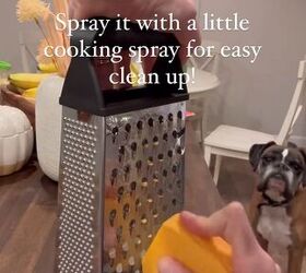 life hacks for home, Using cooking spray with a grater