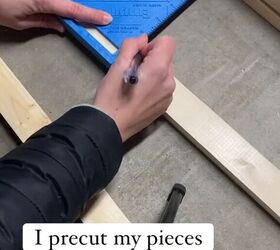 Measuring the wood pieces