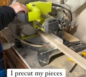 Cutting the wood pieces