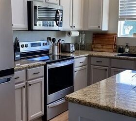 how to paint kitchen cabinets, Cabinets after