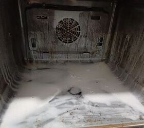 how to clean an oven, Allowing oven cleaner to sit and work its magic