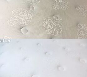 how to clean a mattress, Mattress before and after cleaning