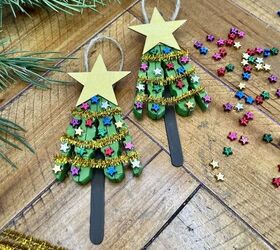 DIY Clothespin Adornos para el Árbol de Navidad