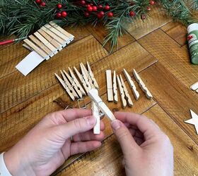 diy clothespin adornos para el rbol de navidad