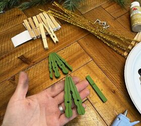 diy clothespin adornos para el rbol de navidad