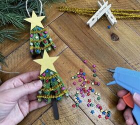 diy clothespin adornos para el rbol de navidad