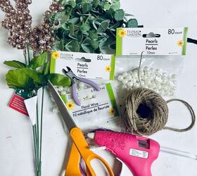 adornos de perlas de granja de dollar store, Adornos de granja con perlas