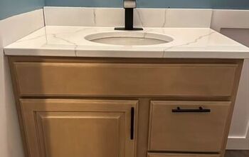 How to Makeover a Bathroom Cabinet With Faux Wood Paint
