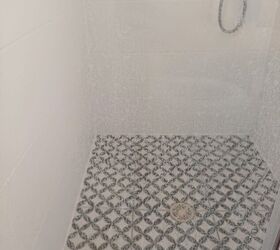 Hard water stains on shower door