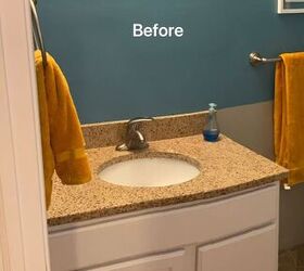 How to Makeover a Bathroom Cabinet With Faux Wood Paint | Hometalk