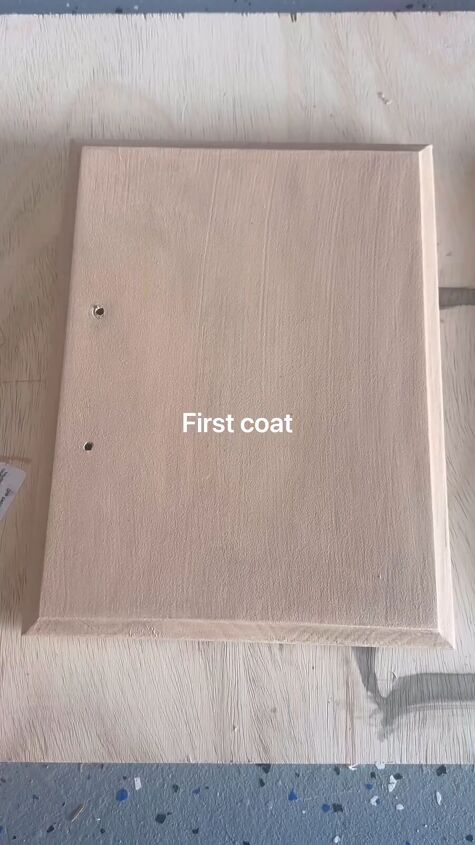 faux wood paint, First coat of stain