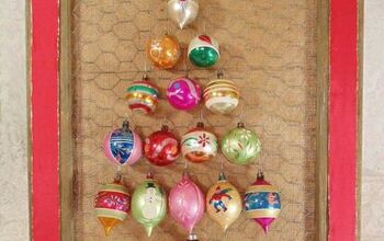 Displaying Vintage Ornaments in a Frame