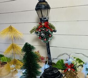 decoracin reciclada de postes de alumbrado pblico para navidad y fiestas