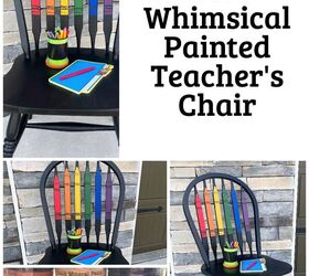 rescate de un antiguo escritorio escolar, DIY Whimsical Painted Teacher s Chair Hazlo t mismo