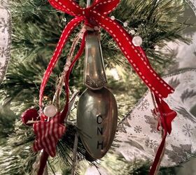 adorno de cuchara de plata diy metal stamping, Adorno de cuchara de plata dIY Metal Stamping en el rbol de Navidad