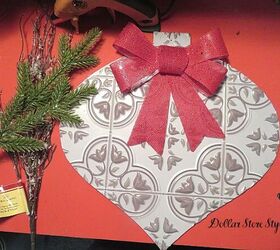 decoracin navidea con azulejos de dollar tree
