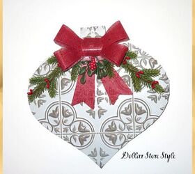 decoracin navidea con azulejos de dollar tree