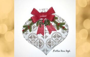 Christmas Decor Using a Wall Tile From Dollar Tree