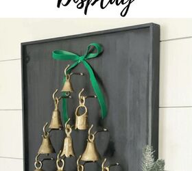 diy campanas de navidad, Este tutorial es una gu a paso a paso sobre c mo hacer un rbol de Navidad adornado con campanas antiguas
