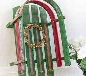 trineo de madera reciclado decoracin navidea para el hogar