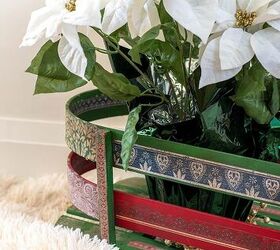 trineo de madera reciclado decoracin navidea para el hogar