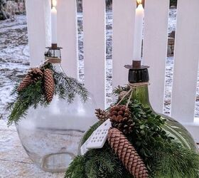 luz de fuego hojas perennes y nieve el proyecto de botellas navideas de swedi, Cr dito de la foto Lavendale Blog