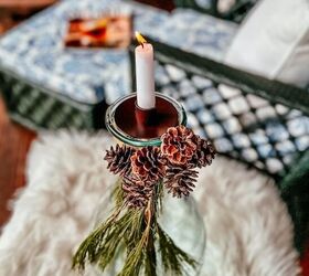 luz de fuego hojas perennes y nieve el proyecto de botellas navideas de swedi, Botella de Navidad escandinava de dise o DIY para exteriores