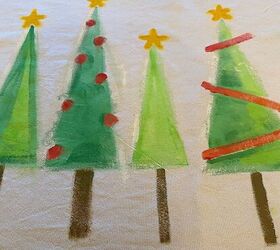 el mejor cojn navideo diy, Christmas Craft DIY rboles pintados