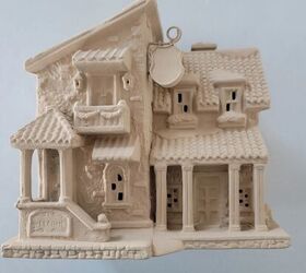 divertida casita de jengibre inspirada en pottery barn, Casa de Navidad de cer mica pintada de color tostado