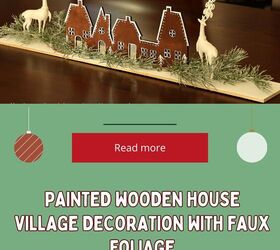 casa de madera pintada con follaje de imitacin
