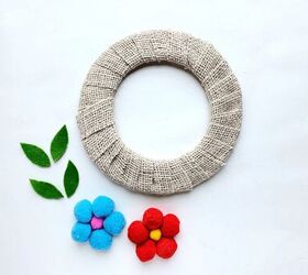 guirnalda de flores y pompones diy craft tutorial