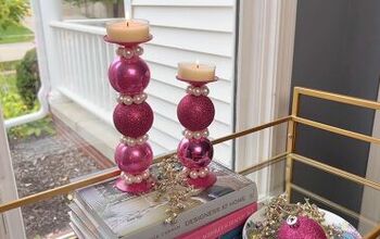 How to Upcycle Ornaments for the Cutest Christmas Candle Holder Idea