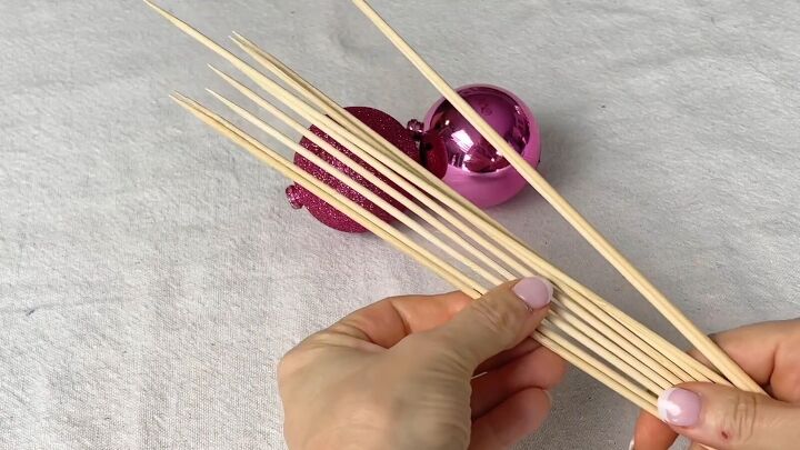 Bamboo skewers for DIY candle holder