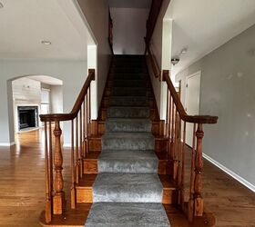 Renovación de escalera: Balaustres de hierro + Box Newels
