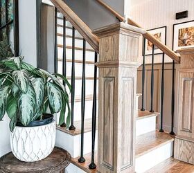 Staircase Makeover: Iron Balusters + Box Newels
