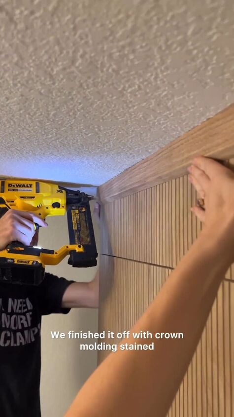 cabinet makeover, Adding the crown molding