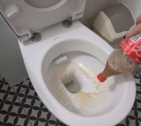 Clean toilet with coke