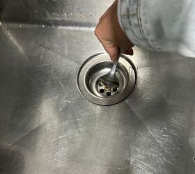 DIY sink strainer cleaning method step by step