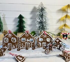 easy cinnamon gingerbread village christmas holiday home dcor diy