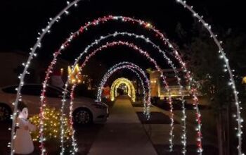 How to Make a DIY Christmas Tunnel With Twinkling Lights