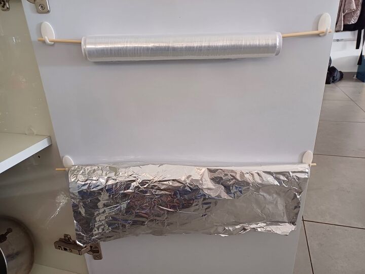 DIY foil and plastic wrap organizer