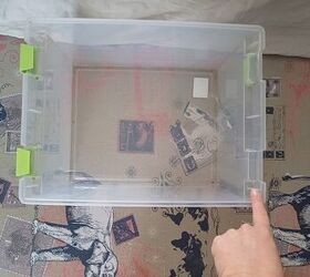 She just found a clever way to use an old plastic bin in her closet