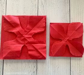 adorno festivo para envolver regalos diy servilleta de papel poinsettia