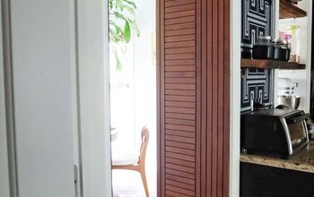 Slatted Wood Wall Panels for a Doorway